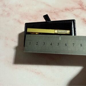Nina Ricci Authentic NR Logo Tie clip bar pin Gold plated Men's with Box Germany